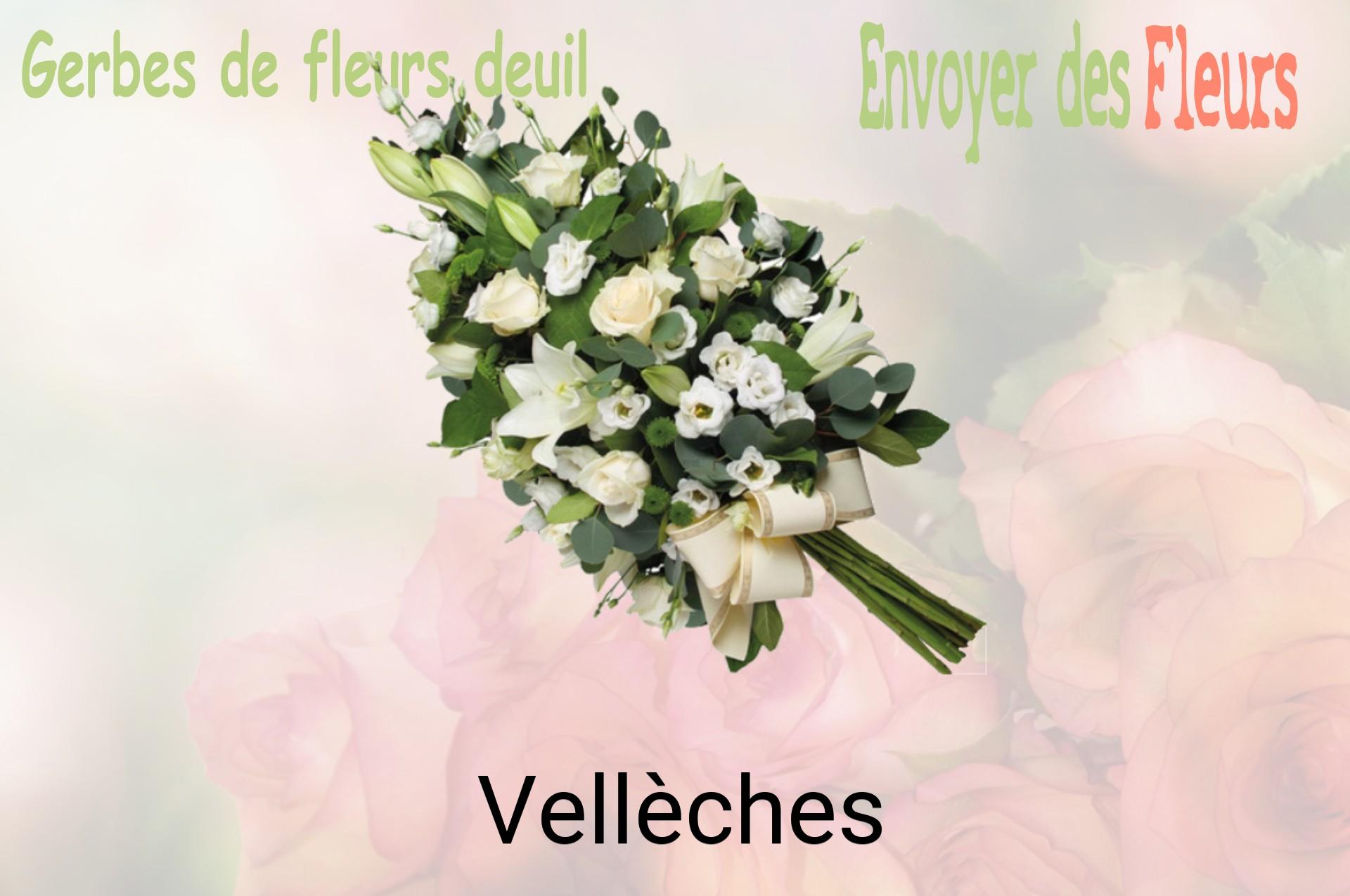 Gerbe de fleurs de deuil livrée à Vellèches